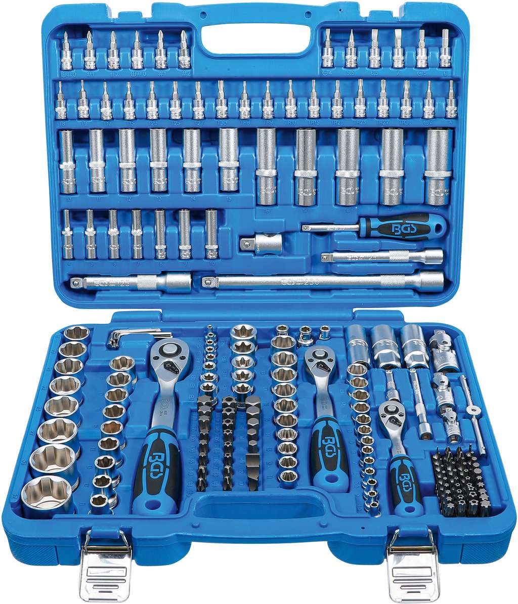 Gola sada 1/4", 3/8", 1/2" hlavice Super-lock, 191 dílů- BGS 102292