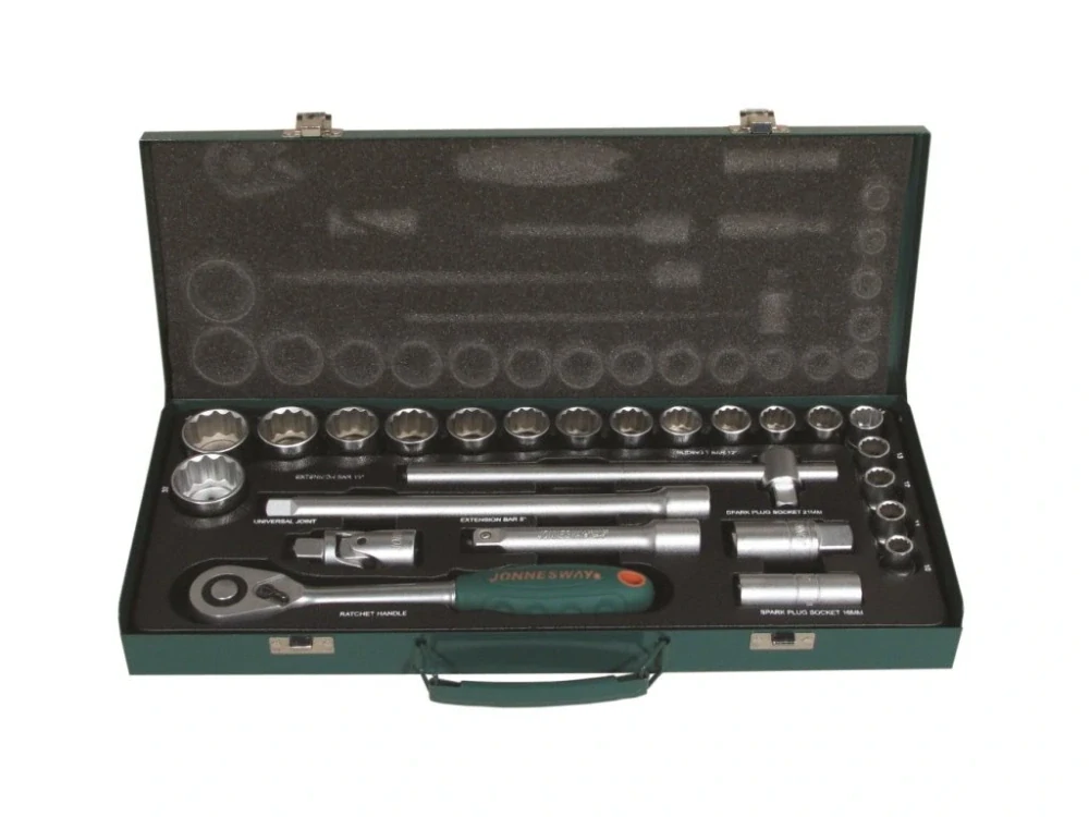 Gola sada 1/2", 12hranné hlavice, 25 kusů, 10-32 mm - JONNESWAY S04H4925S