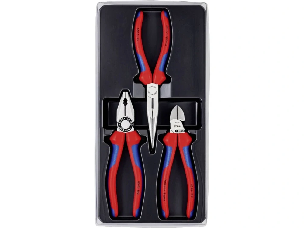 Sada kleští (štípací, kombinované, půlkulaté) "Montážní set" Knipex 00 20 11