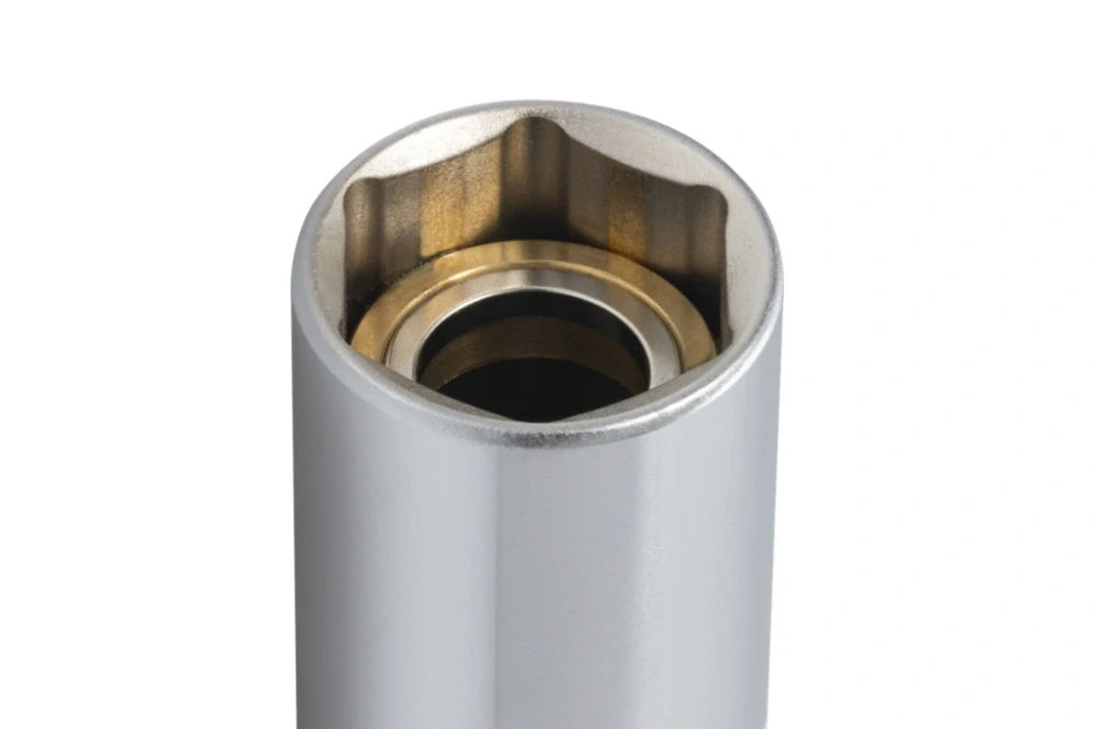 Hlavice na zapalovací svíčky, 1/2", 21mm, 6-hranná s magnetem - JONNESWAY S17M4121