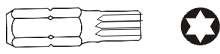 Bit TORX, velikost T20, úchyt 10 mm, délka 75 mm - JONNESWAY D175T20
