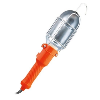 Montážní lampa elektrická 230V, s kovovou mřížkou