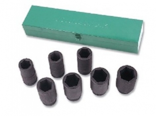 Sada nástrčných hlavic 3/4", úderových, dlouhých, 24-38 mm, 7 kusů - JONNESWAY S03AD6307S