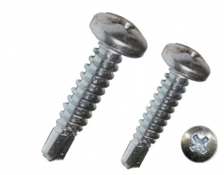 Šrouby samořezné do plechu, 4,2 x 16 mm, křížové, balení 16 ks, Zn