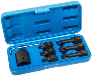 Úderové bity XZN (Spline) 1/2", M14 - M18, s adaptérem na 3/4", sada 8 ks - ASTA