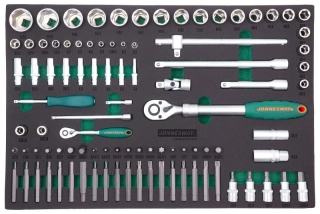 Modul - velká gola sada 1/4" a 1/2", s příslušenstvím, 95 ks - JONNESWAY S04H4295SV