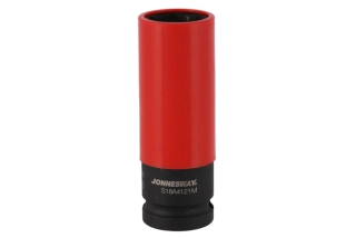Nástrčná hlavice úderová s magnetem, 1/2", s krytkou na ALU, 21 mm - JONNESWAY S18A4121M