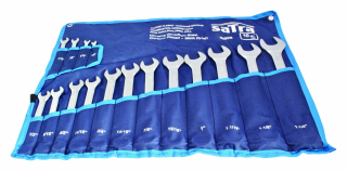 Očkoploché klíče palcové 1/4"-1.1/4", sada 16 ks - SATRA