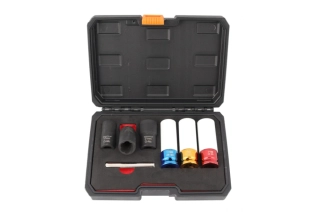 Sada úderových hlavic 1/2", krytka na ALU, 17 - 21 mm, QUATROS