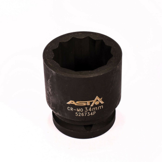 Hlavice nástrčná úderová 3/4" 34 mm, 12hranná - ASTA