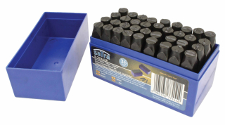 Razící matrice písmen a čísel, sada 36 ks, 10 mm - SATRA