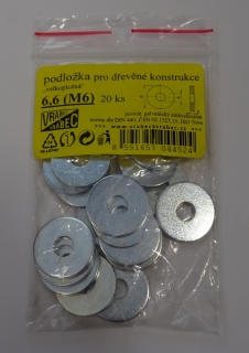 Podložky velkoplošné DIN 440, rozměr M8, pozinkované, balení 10 kusů
