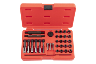 Sada na opravu závitů žhavicích svíček  M8x1, M10x1, M10x1.25, M12x1.25, 33 kusů - QS14140