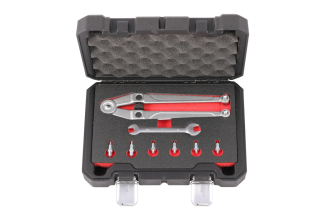 Nastavitelný klíč na matice s otvory, rozsah 21-90 mm, s adaptéry - QUATROS QS50268