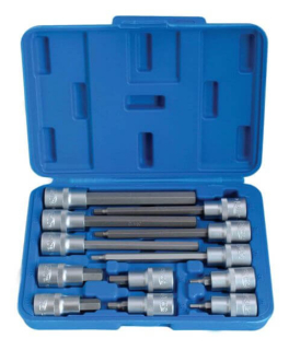 Zástrčné hlavice Imbus 1/2", H4 - H12, délky 55 a 140 mm, sada 12 ks - SATRA