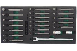 Modul pěnový - bity Imbus, TORX a XZN (Spline), sada 41 ks - JONNESWAY S29H4241KV