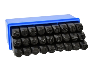 Razicí matrice písmen - raznice, 6 mm, sada 27 kusů