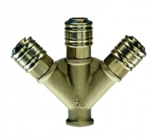 Vzduchová roztrojka 3/8" s rychlospojkami
